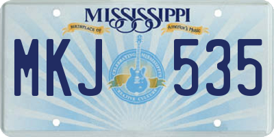 MS license plate MKJ535