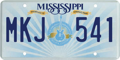 MS license plate MKJ541