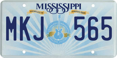 MS license plate MKJ565
