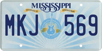 MS license plate MKJ569