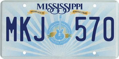 MS license plate MKJ570