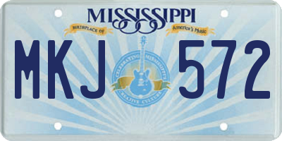 MS license plate MKJ572