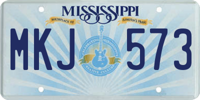 MS license plate MKJ573