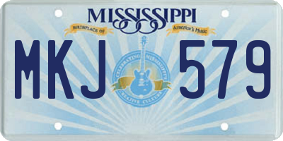 MS license plate MKJ579