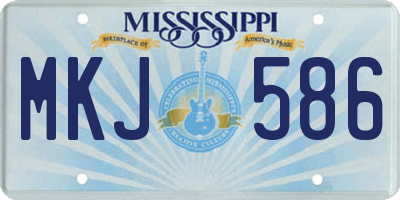 MS license plate MKJ586