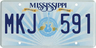 MS license plate MKJ591