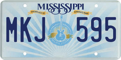 MS license plate MKJ595