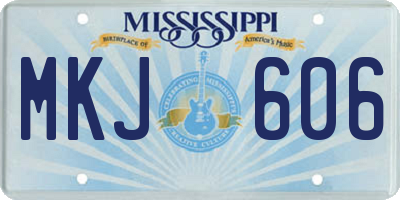 MS license plate MKJ606