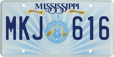 MS license plate MKJ616