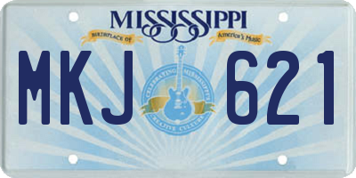 MS license plate MKJ621