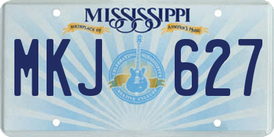 MS license plate MKJ627