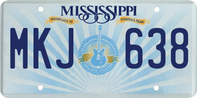 MS license plate MKJ638