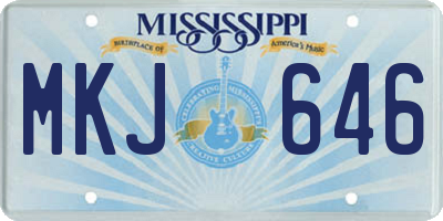MS license plate MKJ646