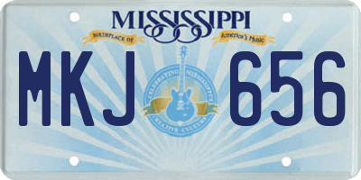 MS license plate MKJ656