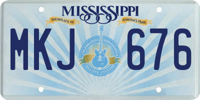 MS license plate MKJ676