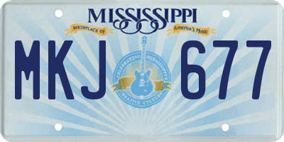 MS license plate MKJ677