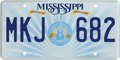 MS license plate MKJ682