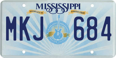 MS license plate MKJ684