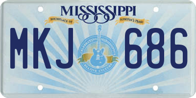 MS license plate MKJ686