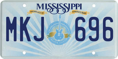 MS license plate MKJ696