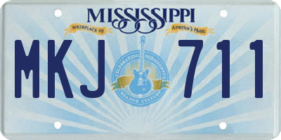 MS license plate MKJ711