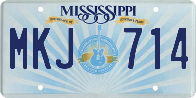 MS license plate MKJ714
