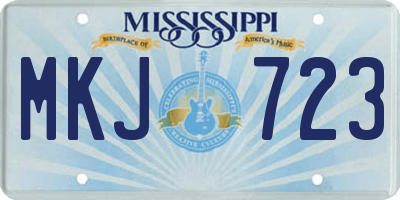 MS license plate MKJ723
