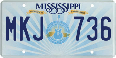 MS license plate MKJ736