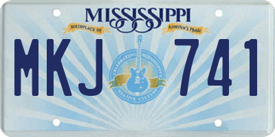 MS license plate MKJ741