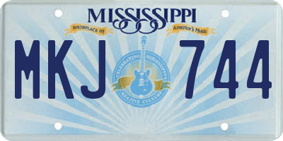 MS license plate MKJ744