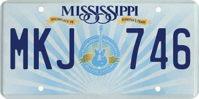 MS license plate MKJ746