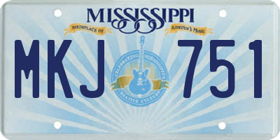 MS license plate MKJ751