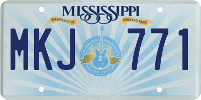 MS license plate MKJ771