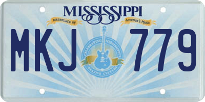 MS license plate MKJ779