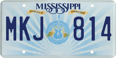 MS license plate MKJ814