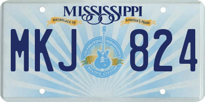 MS license plate MKJ824