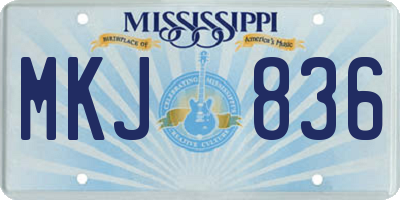 MS license plate MKJ836