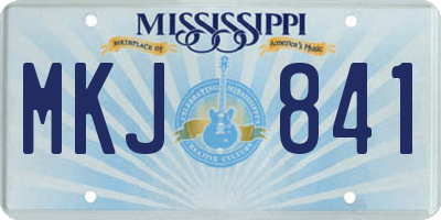 MS license plate MKJ841