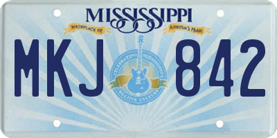 MS license plate MKJ842