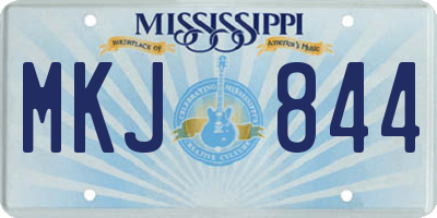 MS license plate MKJ844
