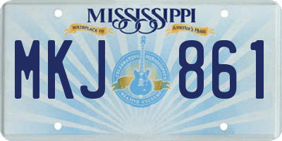 MS license plate MKJ861