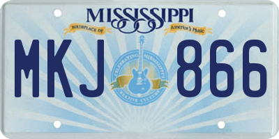 MS license plate MKJ866