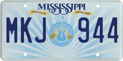 MS license plate MKJ944