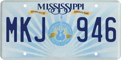 MS license plate MKJ946