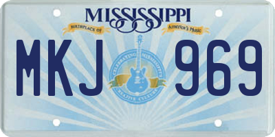 MS license plate MKJ969