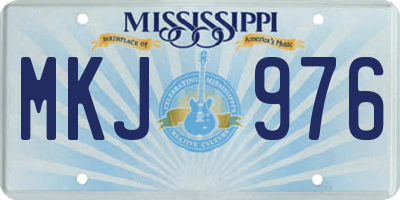 MS license plate MKJ976