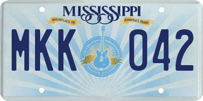 MS license plate MKK042