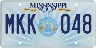MS license plate MKK048
