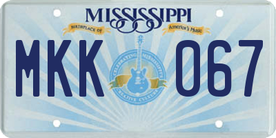 MS license plate MKK067