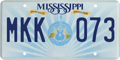 MS license plate MKK073